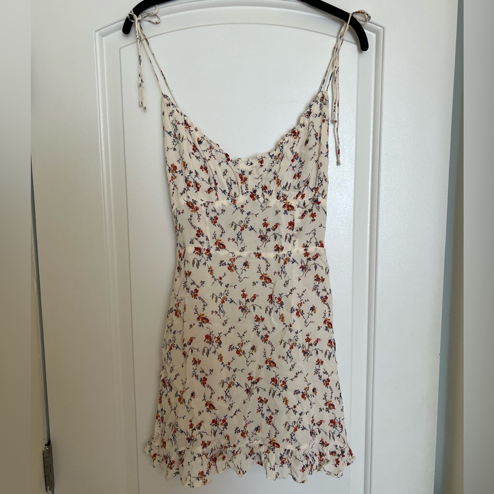 Reformation Esther Floral Ruffle Dress